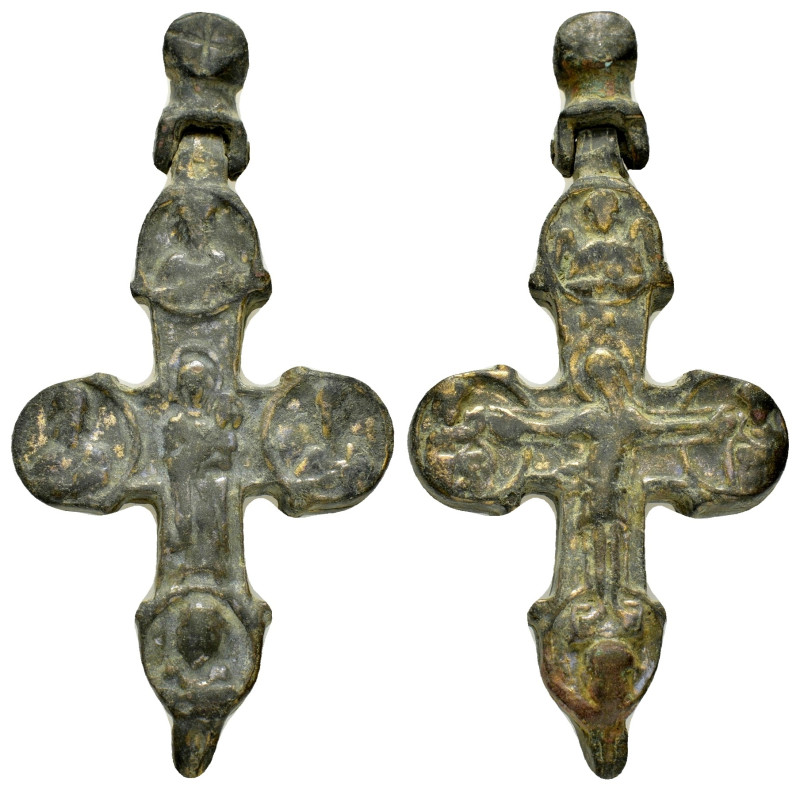 BYZANTINE EMPIRE.BRONZE CROSS.(8th-10th century).Ae.

Condition : Good very fi...