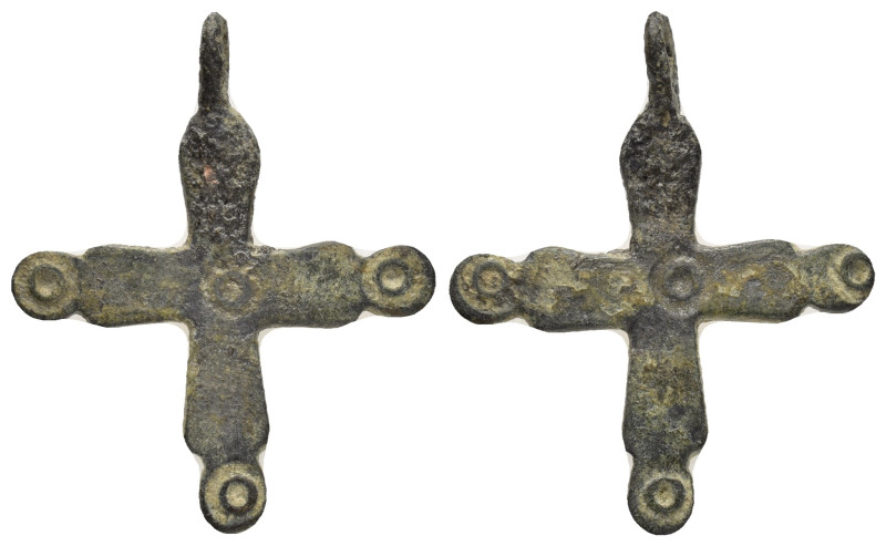 BYZANTINE EMPIRE.BRONZE CROSS.(8th-10th century).Ae.

Condition : Good very fi...