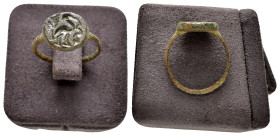 ANCIENT BYZANTINE BRONZE RING.(10th-11th century).Ae.

Condition : Good very fine

Material : Bronze.

Weight : 3.06 gr
Diameter : 19 mm