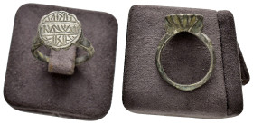 ANCIENT BYZANTINE BRONZE RING.(10th-11th century).Ae.

Condition : Good very fine

Material : Bronze.

Weight : 6.29 gr
Diameter : 20 mm