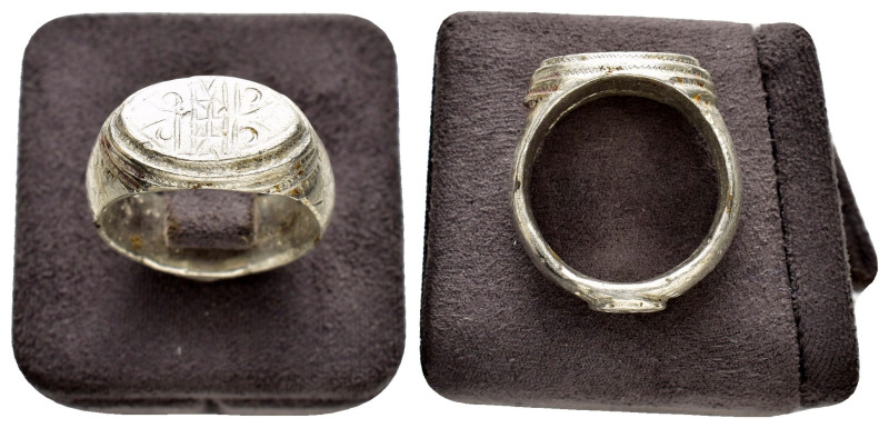 ANCIENT BYZANTINE SILVER RING.(7rd–9th centuries).Ar.

Condition : Good very f...