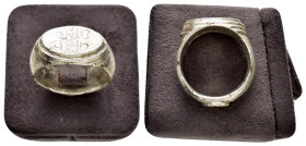 ANCIENT BYZANTINE SILVER RING.(7rd–9th centuries).Ar.

Condition : Good very fine

Material : Silver.

Weight : 10.83 gr
Diameter : 22 mm