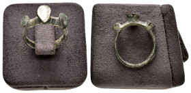 ANCIENT BYZANTINE SILVER RING.(7rd–9th centuries).Ar.

Condition : Good very fine

Material : Silver.

Weight : 4.05 gr
Diameter : 19 mm
