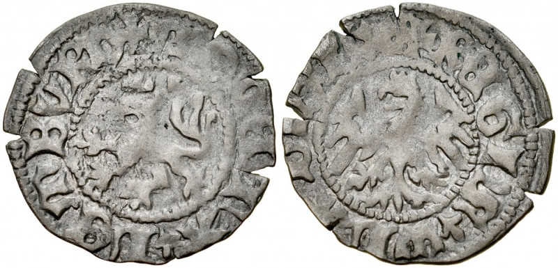 Władysław Jagiełło 1386-1434, Półgrosz lwowski, Av.: Kroczący lew, Rv.: Orzeł ja...