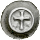 Zakon Krzyżacki, Brakteat guziczkowy, Av.: Mały krzyż łaciński, po bokach x.