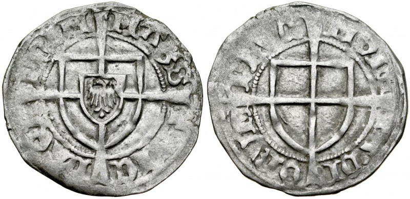 Zakon Krzyżacki, Michał Kuchmeister von Sterberg 1414-1422, Szeląg, Av.: Tarcza ...