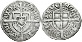Zakon Krzyżacki, Michał Kuchmeister von Sterberg 1414-1422, Szeląg, Av.: Tarcza wielkiego mistrza, Rv.: Tarcza krzyżacka.