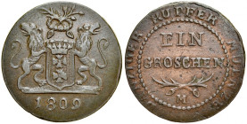 Wolne Miasto Gdańsk 1808-1812, Grosz 1809, Gdańsk.
