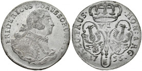 Prusy, Fryderyk II 1740-1786, Szóstak 1756 E, Królewiec.