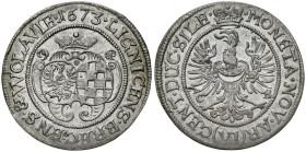 Śląsk, Księstwo Legnicko-Brzesko-Wołowskie, Ludwika 1673-1680, VI krajcarów 1673 C-B, Brzeg.