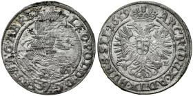 Śląsk, Leopold I 1657-1705, 3 krajcary 1659 G-H, Wrocław.