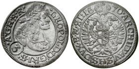 Śląsk, Leopold I 1657-1705, 3 krajcary 1670 SHS, Wrocław.