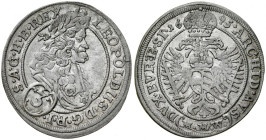 Śląsk, Leopold I 1657-1705, 3 krajcary 1695 MMW, Wrocław.