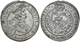 Śląsk, Leopold I 1657-1705, 3 krajcary 1697 MMW, Wrocław.
