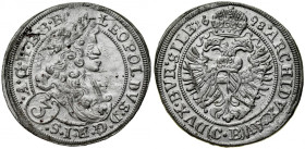 Śląsk, Leopold I 1657-1705, 3 krajcary 1698 CB, Brzeg.
