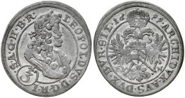 Śląsk, Leopold I 1657-1705, 3 krajcary 1699 F-N, Wrocław.