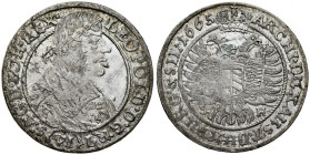 Śląsk, Leopold I 1657-1705, VI krajcarów 1665 S-H, Wrocław.