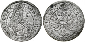 Śląsk, Józef I 1705-1711, 3 krajcary 1706 FN, Wrocław.