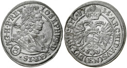 Śląsk, Józef I 1705-1711, 3 krajcary 1711 FN, Wrocław.
