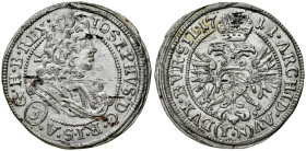Śląsk, Józef I 1705-1711, 3 krajcary 1711 FN, Wrocław.