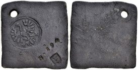 Gdańsk, Żeton 1650?, jednostronny, A.: Klipa, na niej wybity orzeł, kartusz z herbem miasta Gdańska, oraz N.194.