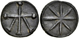 Gdańsk, Żeton XVI w., A.: Gmerek, Rv.: Gwiazda ośmioramienna.