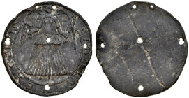 Gdańsk, Żeton XVI-XVII w., jednostronny, A.: Stojący anioł, napis: GLORIA IN EXCELSIS, Multipla.