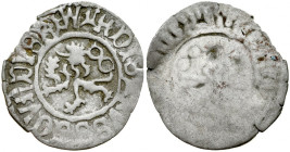 Czechy, Władysław II Jagiellończyk 1471-1516, Bily peniz bez daty, jednostronny, Av.: Lew.