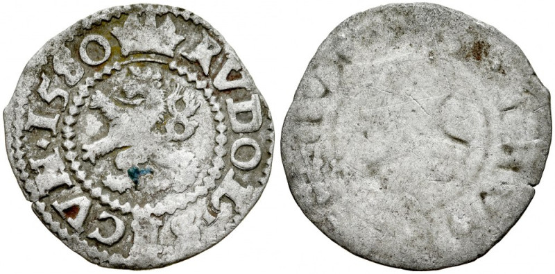 Czechy, Rudolf II 1572-1612, Bily peniz 1580, Kutna Hora. MKC 392, Donebauer 150...