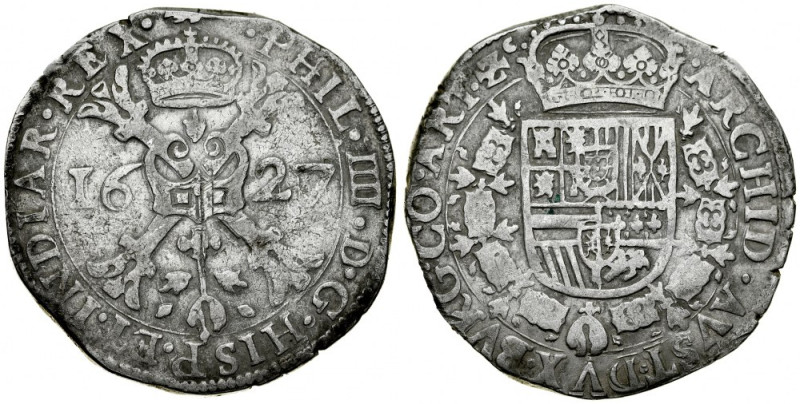 Spanish Netherlands, Phillipp IV 1621-1665, Patagon, Thaler 1627, Artois, RR. DA...