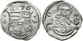 Hungary, Rudolf II 1576-1608, Obol 1576 M-S, Kosice, Kassa.