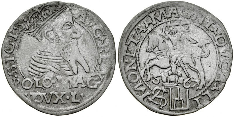 Zygmunt II August 1545-1572, Grosz na stopę polską 1567, Wilno. Kop. 3286, Ivana...