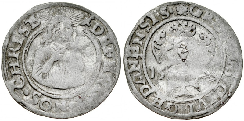 Stefan Batory 1576-1586, Grosz oblężniczy 1577, Gdańsk. Kawka. Kop. 7391, Gum. 7...