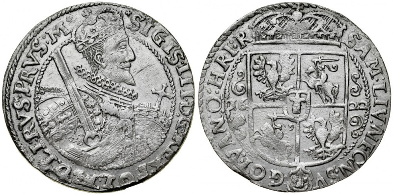 Zygmunt III 1587-1632, Ort 1622, Bydgoszcz. Kop. 1279, Gum. 1177,&nbsp;Shatalin ...