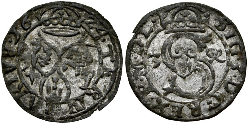 Zygmunt III 1587-1632, Ternar 1624, Łobżenica. Kop. 7882, Gum. 1499, przepiękna ...