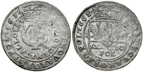 Jan II Kazimierz 1649-1668, Tymf 1665/1665, Bydgoszcz, Kraków. R.