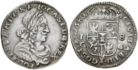 Jan II Kazimierz 1649-1668, Ort 1650 C-G, Bydgoszcz. RRR. Data w otoku.