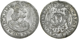 Jan II Kazimierz 1649-1668, Ort 1657 D-L, Gdańsk.