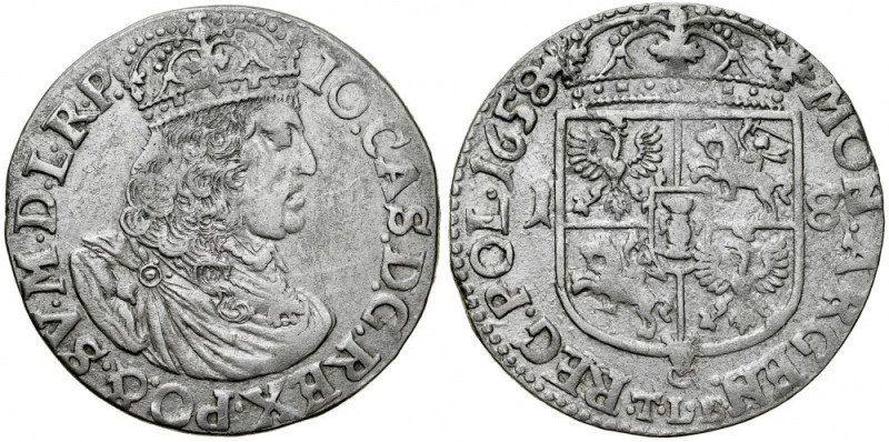 Jan II Kazimierz 1649-1668, Ort 1658 TLB, Kraków. Kop. 1761, Gum. 1757, Shatalin...