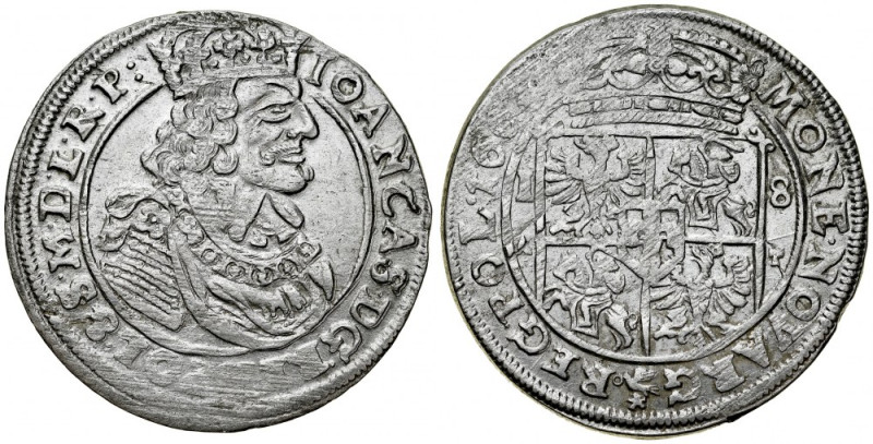 Jan II Kazimierz 1649-1668, Ort 1663 A-T, Kraków. Kop. 1770, Gum. 1761, Shatalin...