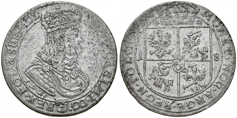 Jan II Kazimierz 1649-1668, Ort 1668 TLB, Kraków. Kop. 1774, Kurp. 467, Gum. 176...