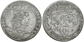 Jan II Kazimierz 1649-1668, Szóstak 1658 TL-B, Kraków.