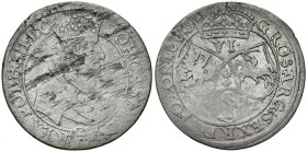 Jan II Kazimierz 1649-1668, Szóstak 1660 T-T, Bydgoszcz. Rzadkie. Stemple autorstwa Hoehna,