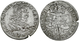 Jan II Kazimierz 1649-1668, Szóstak 1661 N-G, Poznań.