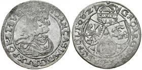 Jan II Kazimierz 1649-1668, Szóstak 1662 Ac-pT, Kraków.