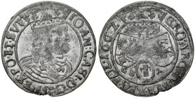 Jan II Kazimierz 1649-1668, Szóstak 1662 GB-A, Lwów.