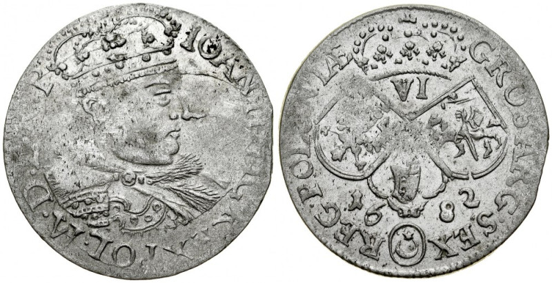 Jan III Sobieski 1674-1696, Szóstak 1682, Kraków. Kop. 1961, Gum, 2006, ciekawsz...