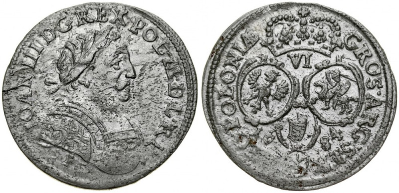 Jan III Sobieski 1674-1696, Szóstak 1684 SP, Bydgoszcz. Kop. 1970 R5, Gum. 2012,...