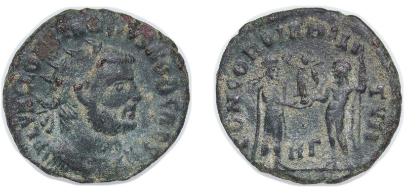 Rome Roman Empire 295 - 296 HΓ AE Nummus - Constantius I as Caesar (CONCORDIA MI...