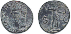 Rome Roman Empire 41 - 50 AE As - Claudius (S C; Minerva) Bronze Rome Mint 12.68g XF RIC I 116 OCRE ric.1(2).cl.116 BMC RE 206